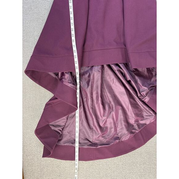 Calvin Klein Dress Formal High Low Off the Shoulder Plum Purple Size 8 - Picture 11 of 11